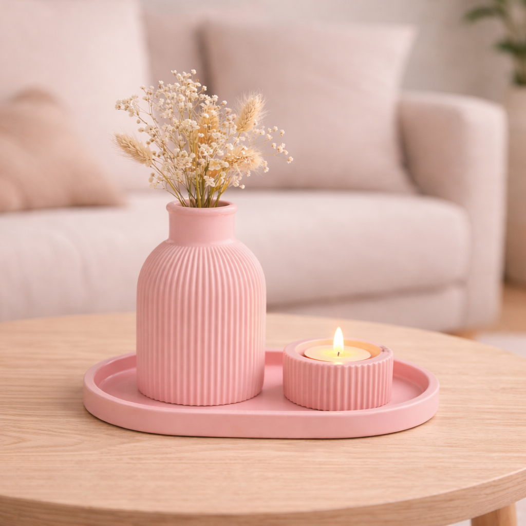 Vase & Teelichthalter | Deko-Set