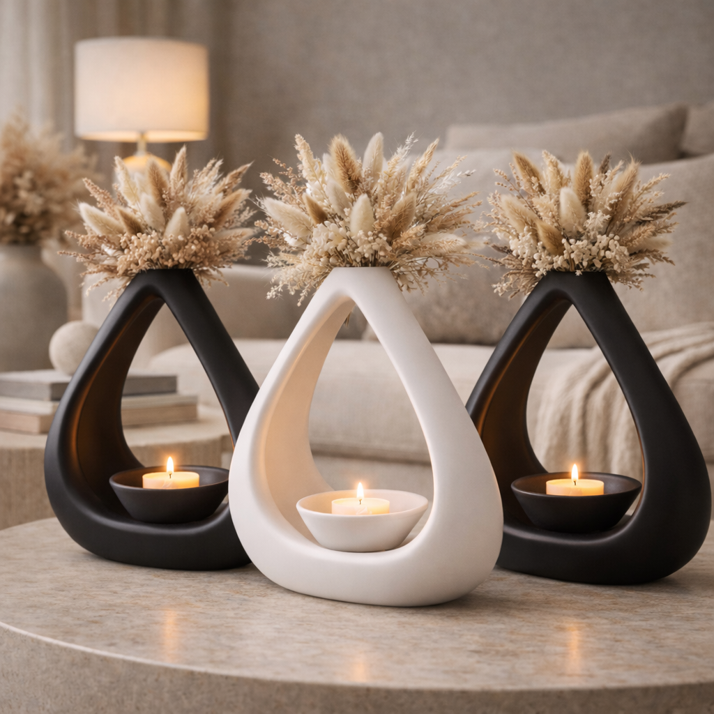 DROP Design-Vase mit Teelichthalter