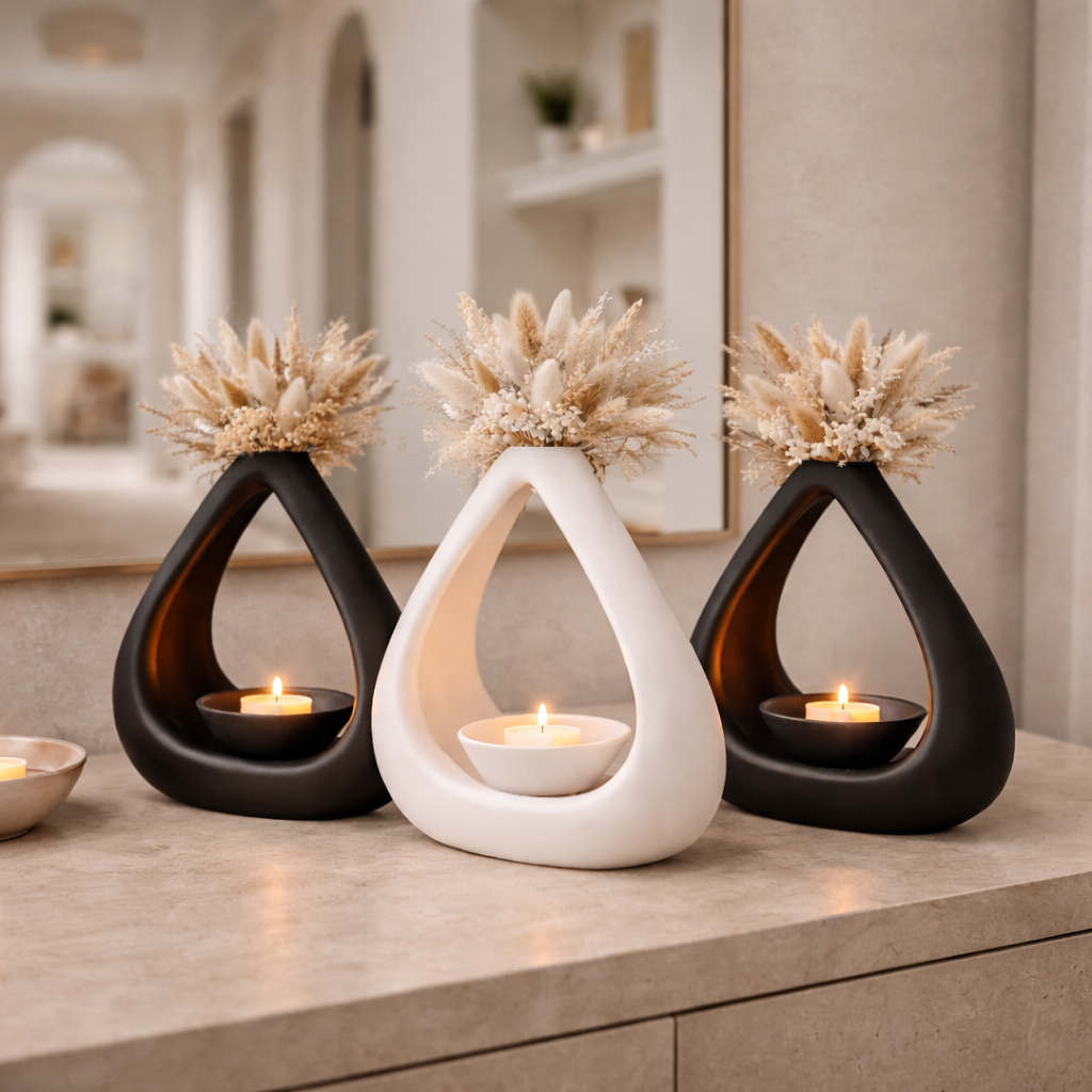 DROP Design-Vase mit Teelichthalter
